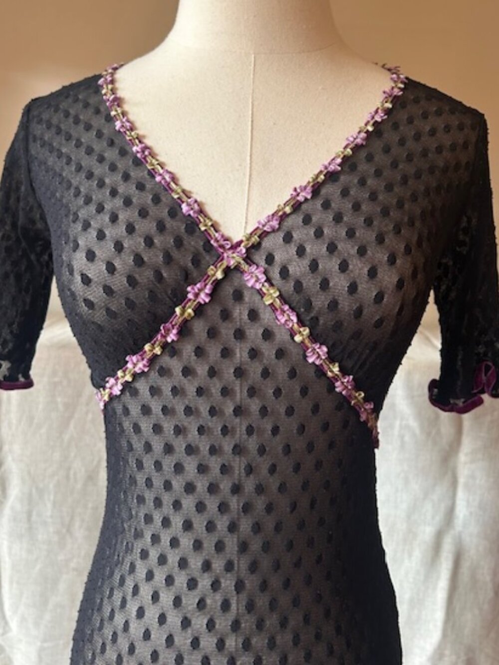 ***SOLD***Vintage Betsey Johnson New York Swiss Dot Dress - Picture 2 of 8
